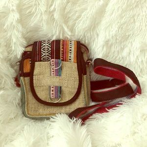 bohemian hemp over the shoulder bag!